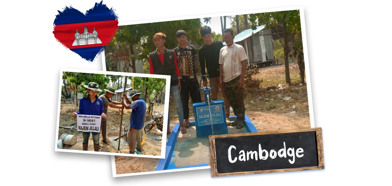 Puits au Cambodge pour une communaute