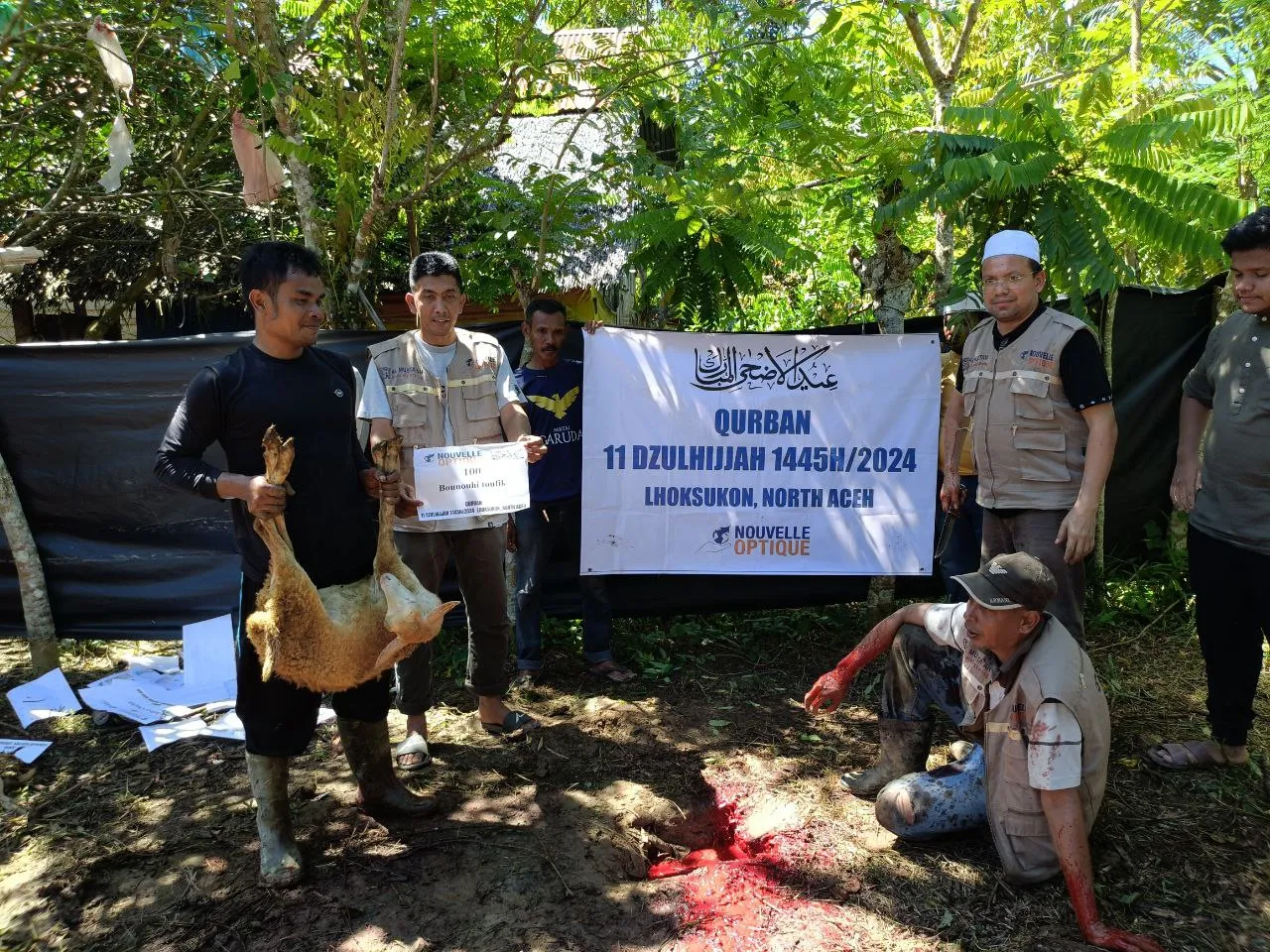 Qurban : 100 moutons, Indonésie