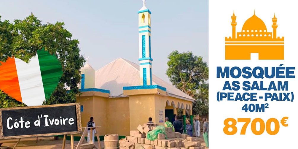 Collecte Mosquée Côte d'Ivoire 40m2 « as salam – peace »